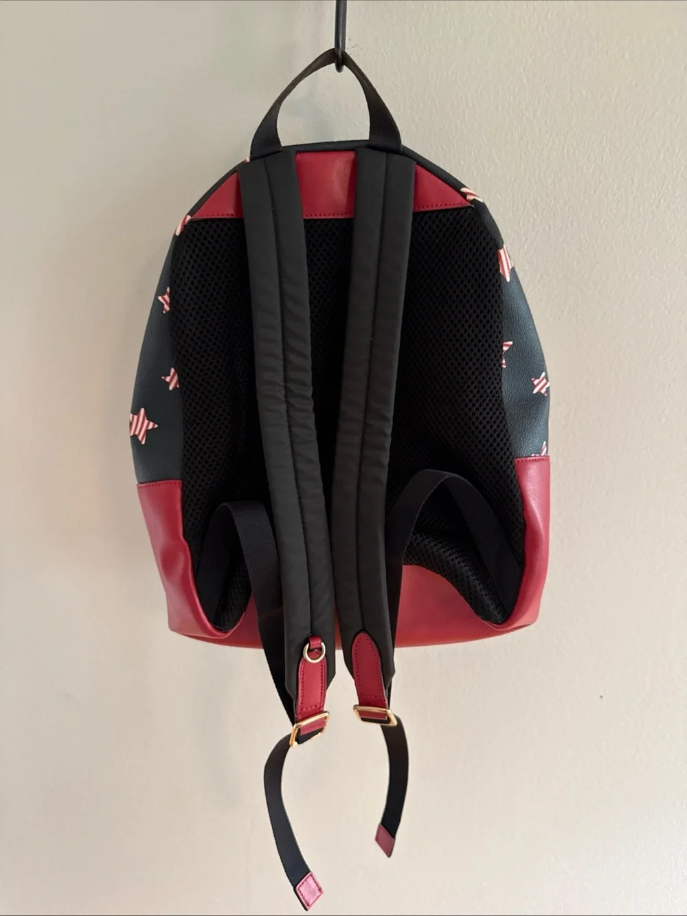 Coach Black Backpack Americana Stars Medium Charlie Bag Leather Rucksack 2865